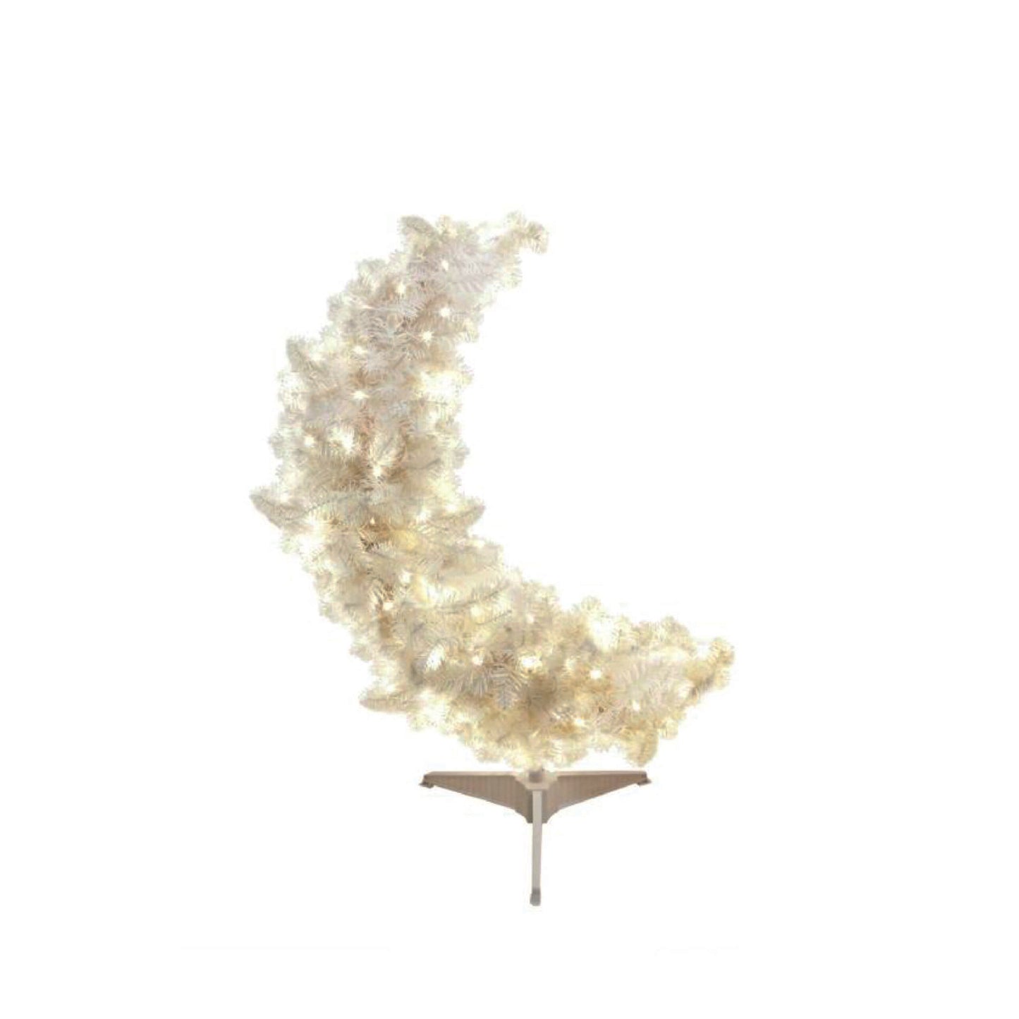 Ramadan Crescent White With Led 90cm