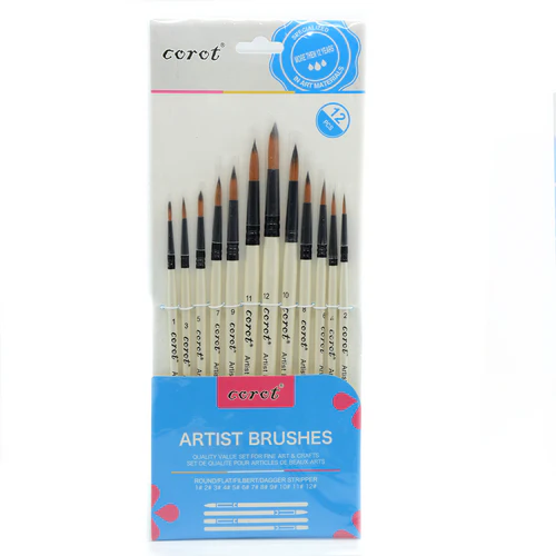 Corot Artist Brush 12pcs Round