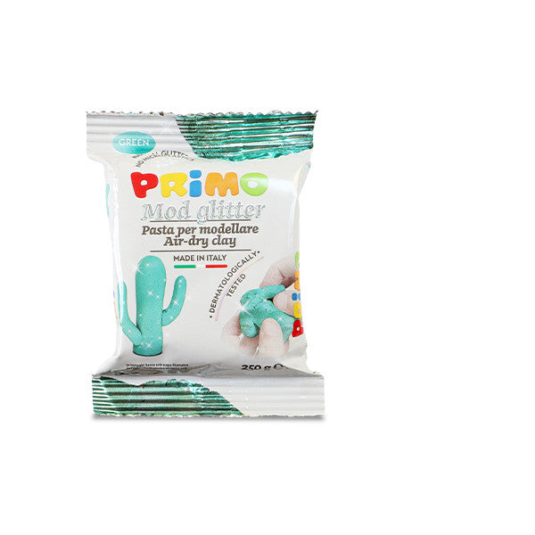 Primo Glitter Air-dry clay green-250g