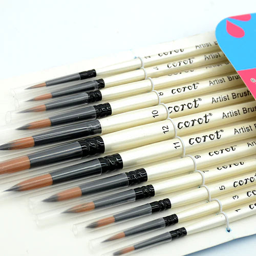 Corot Artist Brush 12pcs Round