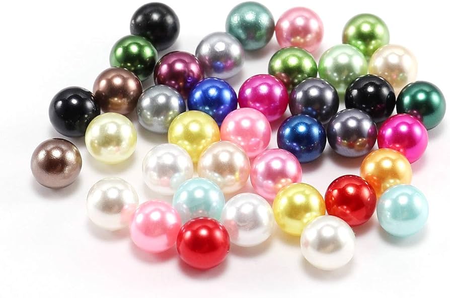 Round Pearl Beads 6 mm For DIY Mixed -pack