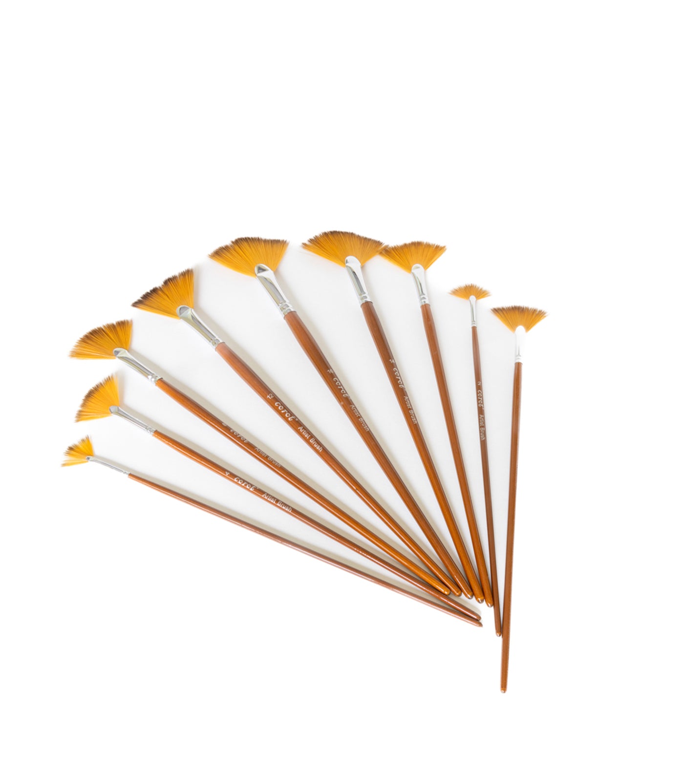 Corot Brushes Fan Shape-Set of 9 pcs
