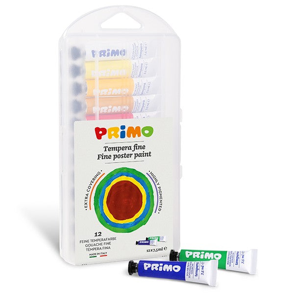 Primo Fine poster paint in tube 12 colours