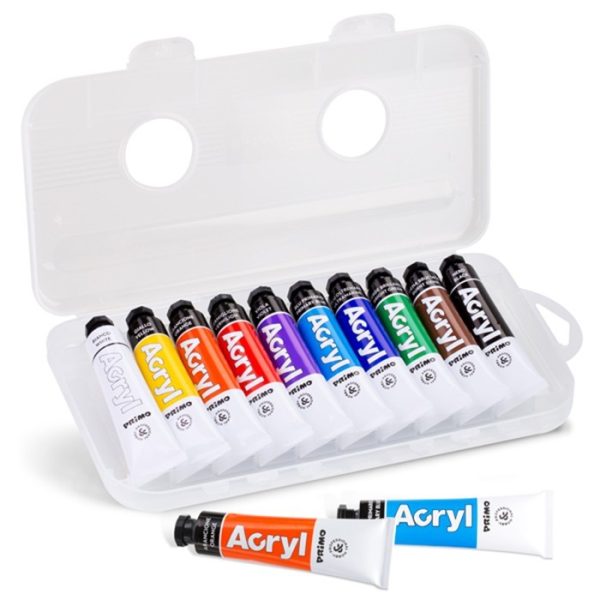 Primo First Fine Acrylic Color 18ml - Pack Of 10.