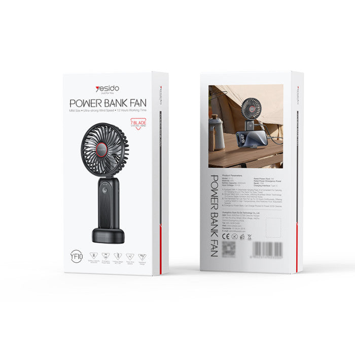 Yesido Handheld Mini Fan (With Power Bank Function)
