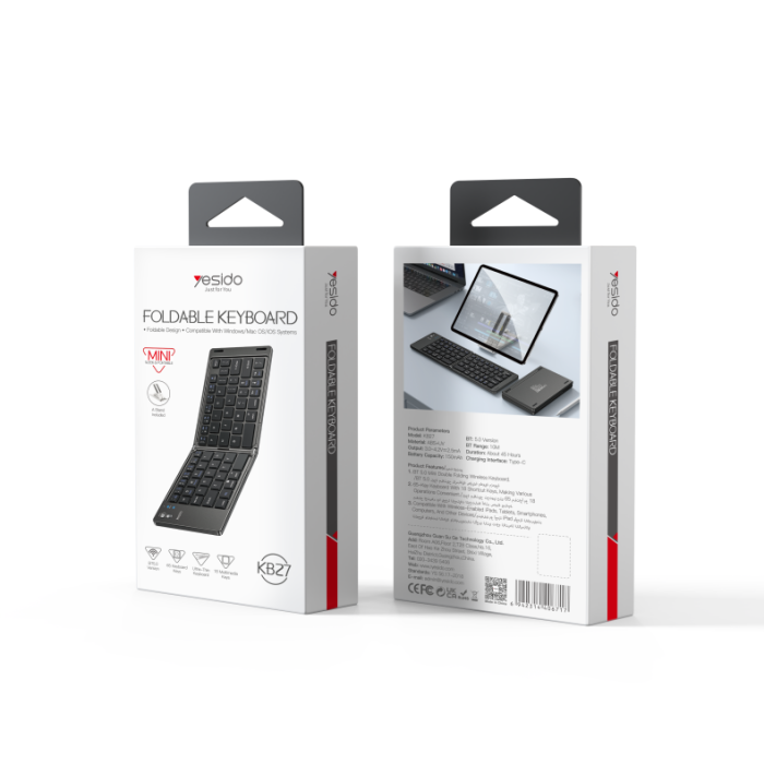 Yesido #KB27 Mini Folding Wireless Keyboard