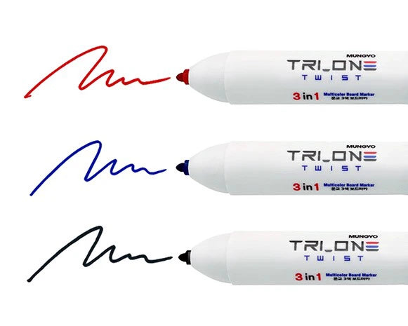 Mungyo Whiteboard Multicolor Marker 3-In-1-Open Stock