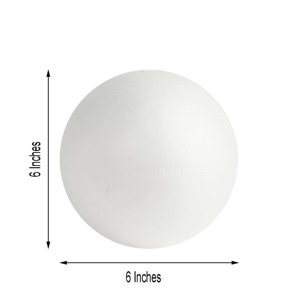 White Foam Balls 6 Inch