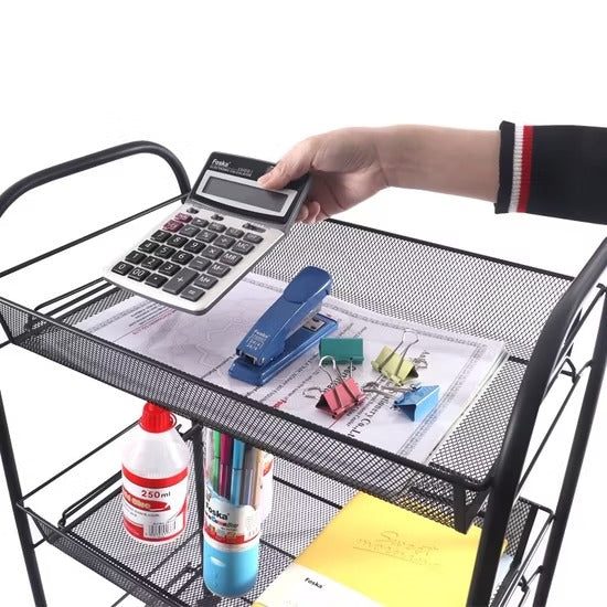 Foska 3-Layers Metal Storage Tray Rack Trolley