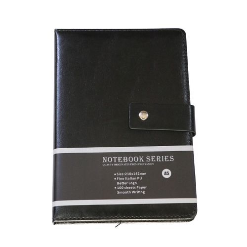 best office supplies-دفتر ملاحظات مع كبسة -jordan -amman -اسود -مسطر -a5
