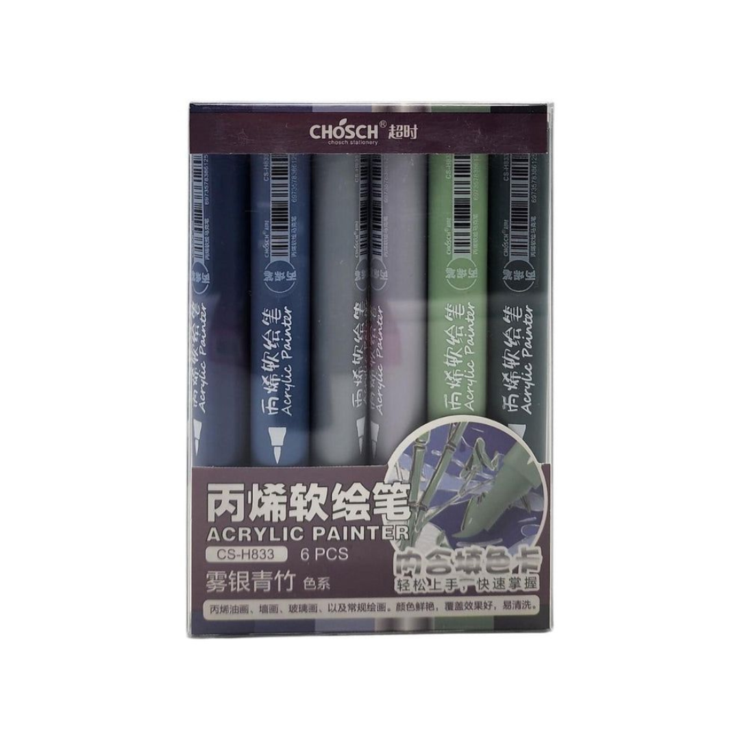 Chosch Acrylic Marker Palette 6 Colors#CS-h833