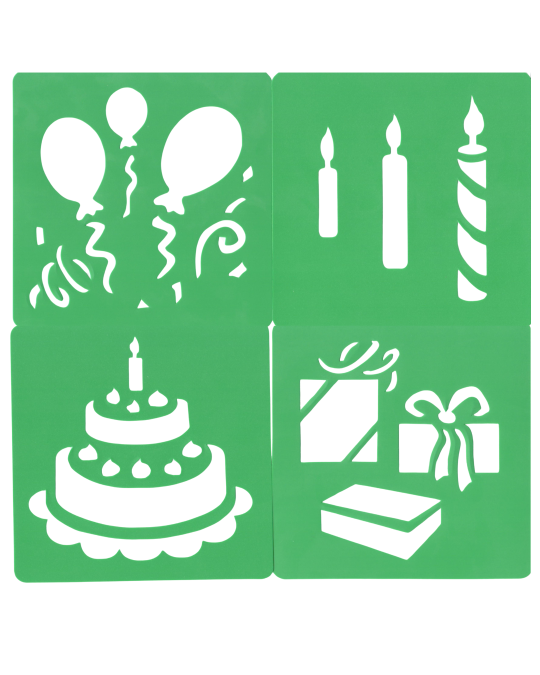 Washable Plastic party Stencils-Set of 6