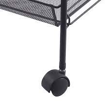 Foska 3-Layers Metal Storage Tray Rack Trolley