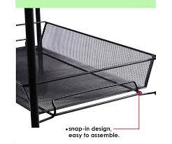 Foska 3-Layers Metal Storage Tray Rack Trolley