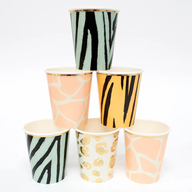 Meri Meri Safari Animal Print party cups