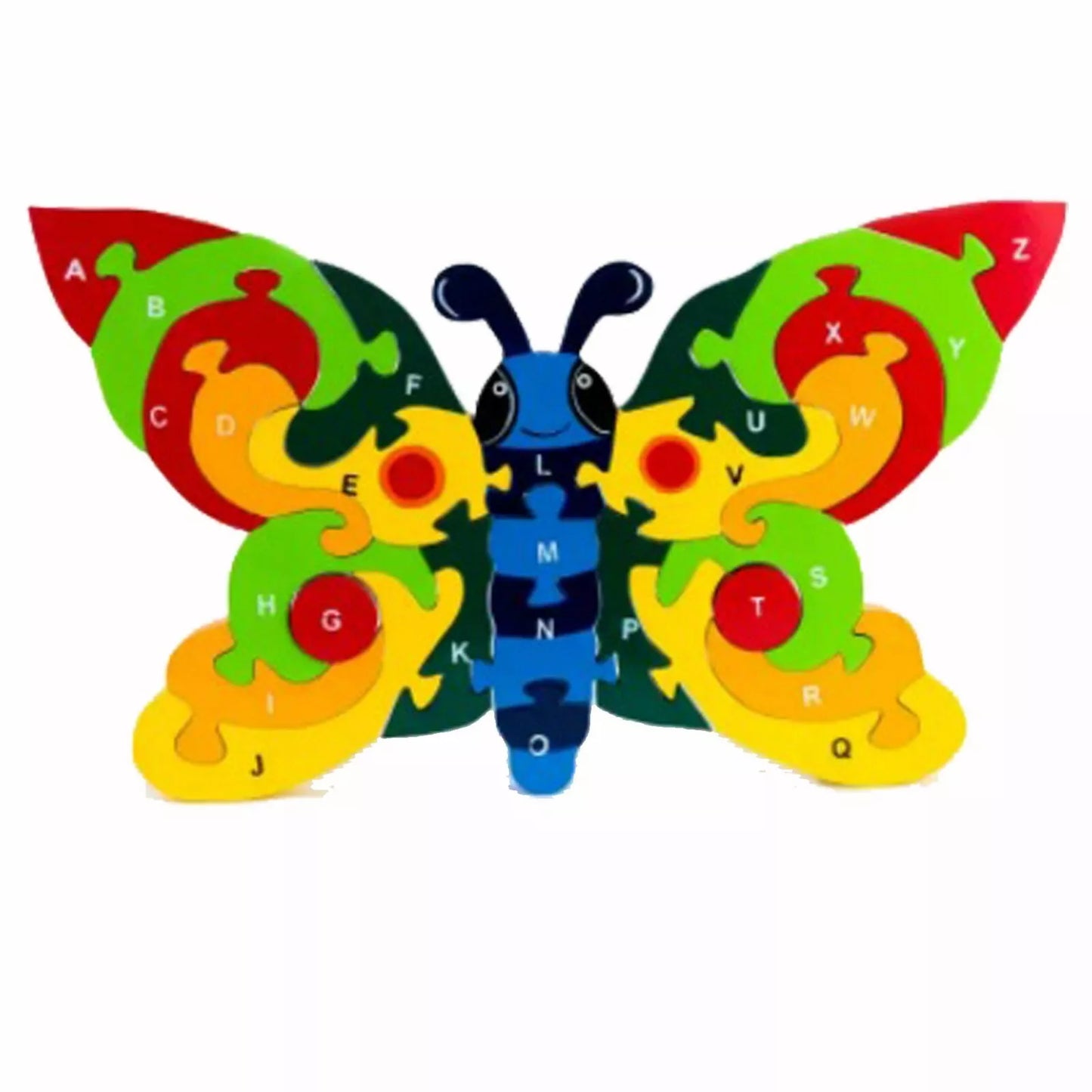 Wooden Butterfly Puzzle toy with Alphabets and Numbers (26 Pieces)