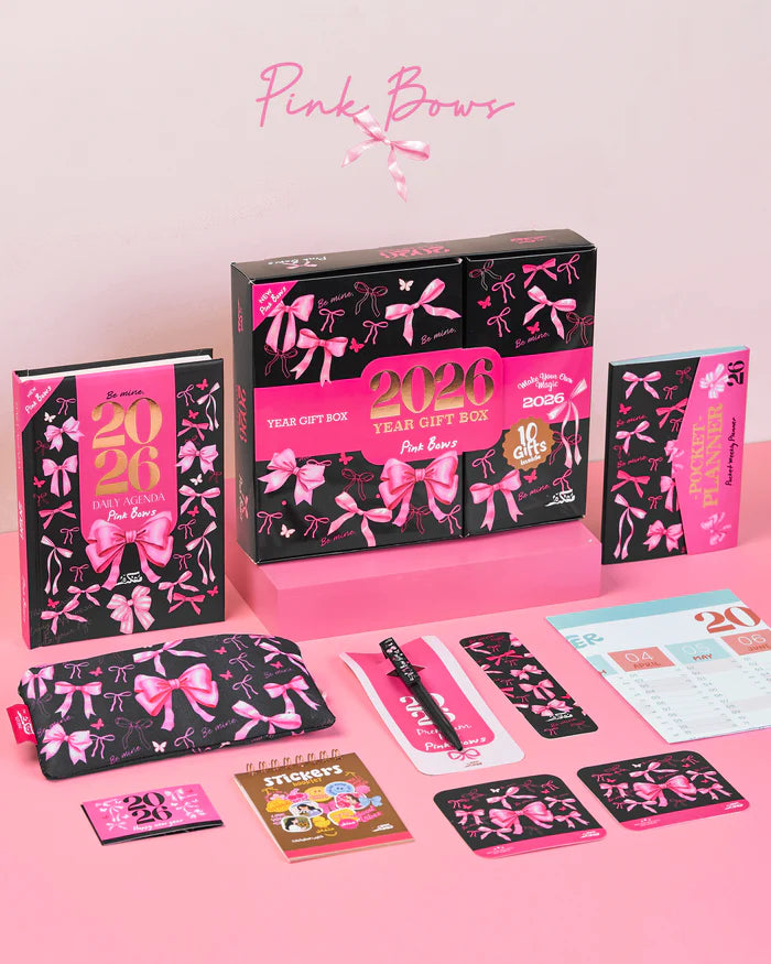 Agenda Gift Set 2026 - Pink Bows