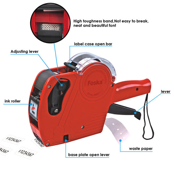 Foska Price Label Machine 8 Digits
