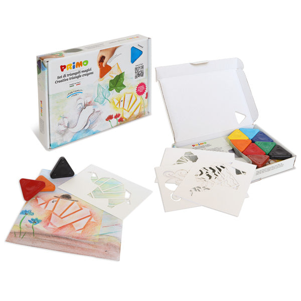 Primo Wax triangles 8 colours + stencils