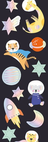 Folia sticker roll -Space safari