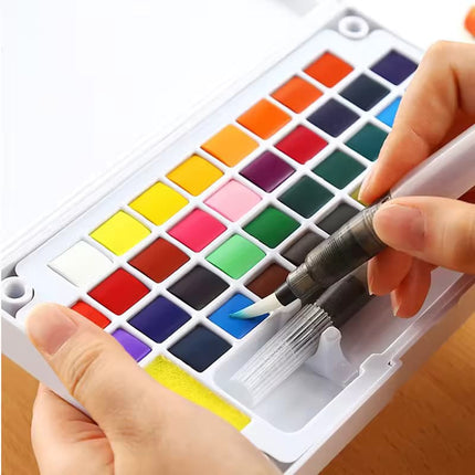 Foska Quality Solid Watercolor Paint Set -36Color
