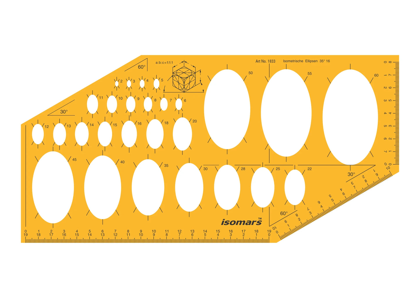 Isometric Ellipse Template