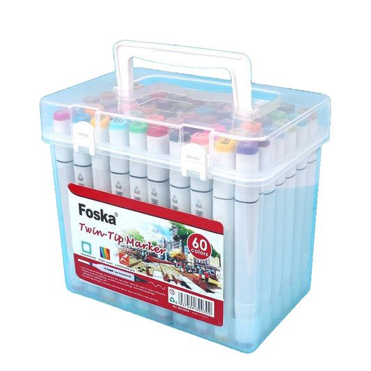 Foska Dual Tip Art Markers -60 Colors