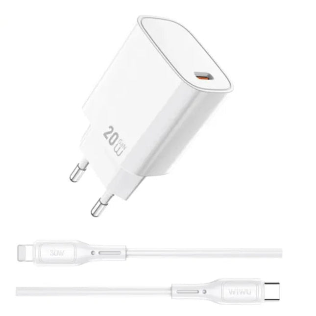 WiWU Wi-G007 Essen GaN Fast Charger+Cable Combo (20W)