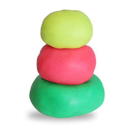 Primo Soft play dough in pot 3 fluorescent color