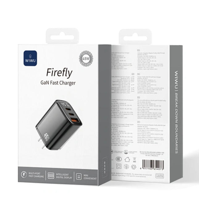 WiWU Wi-G011 Firefly PD GaN Fast Charger Adapter (45W)