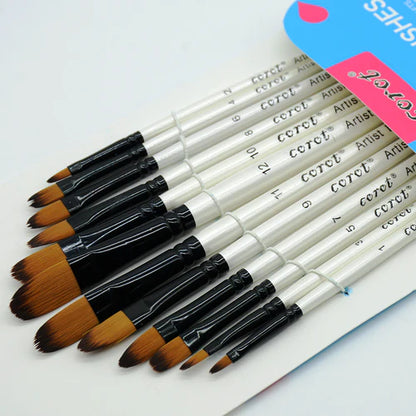 Corot Artist Brush 12pcs Filbert