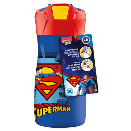 Maped stainless steel Superman Design - 430 ml Kids Bottle