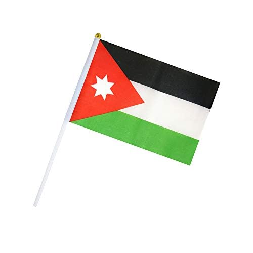 Hashemite Kingdom of Jordan Portable Hand-Held Flag 30x45x35cm