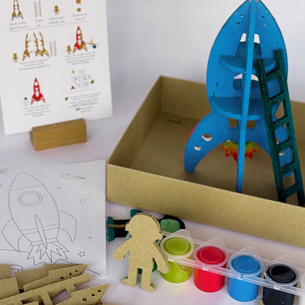 Rocket Arts Wooden Craft Box