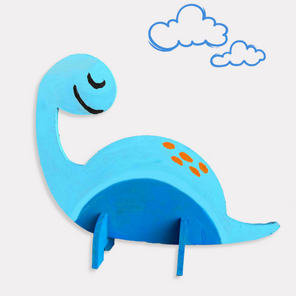 Long Neck Dinosaur Wooden Craft Box