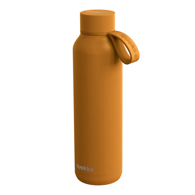 Quokka Thermal Ss Bottle Solid With Strap Mustard 630 Ml