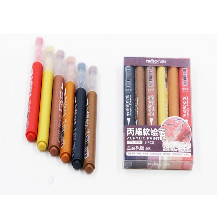 Chosch Acrylic Marker Palette 6 Colors#CS-H834