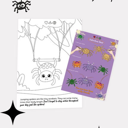 Happy Spider Wooden Craft Box