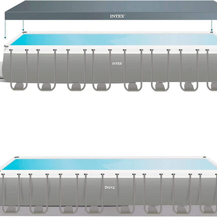 Intex Rectangular Swimming Pool 9.75x4.88x1.32m (with Sand Filter, Ladder, Cover)