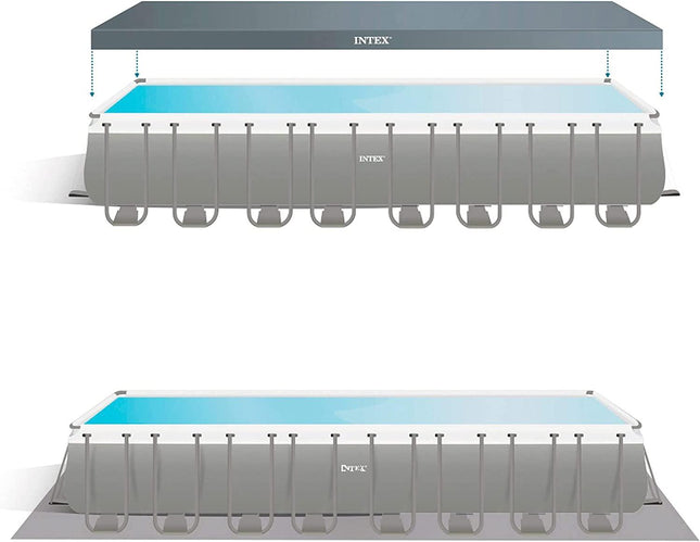 Intex Rectangular Swimming Pool 9.75x4.88x1.32m (with Sand Filter, Ladder, Cover)