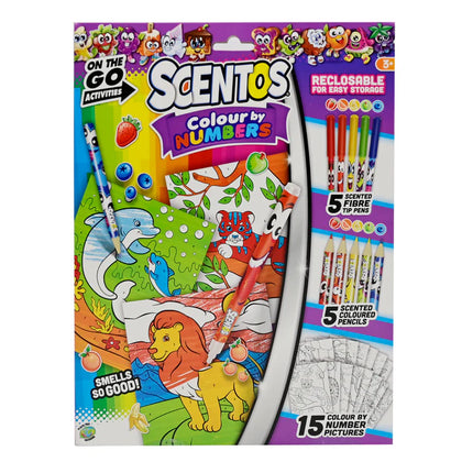 Scentos On The Go Activity Set Colour By Numbers