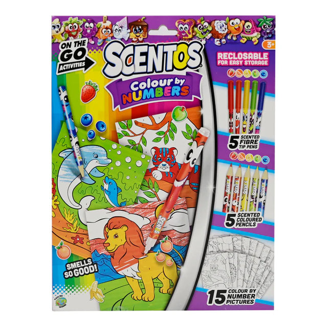 Scentos On The Go Activity Set Colour By Numbers