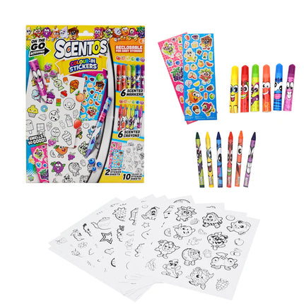 Scentos On The Go Activity Set Colour-In Stickers
