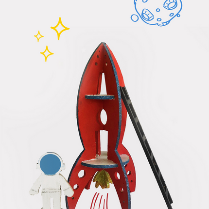 Rocket Arts Wooden Craft Box