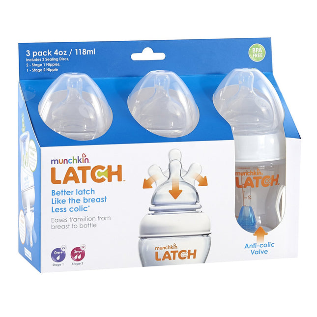 Munchkin  Latch 4oz Bottle - 3pk