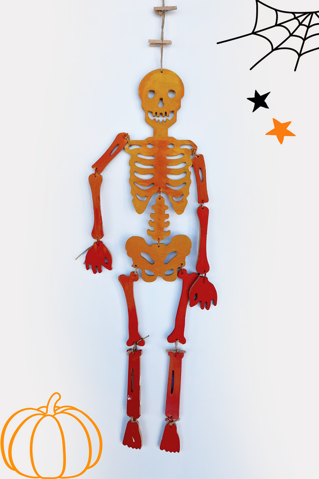 Skeleton Wooden Craft Box