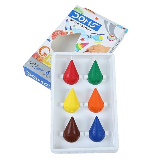 DOMS Grippie Crayons-6 Shades
