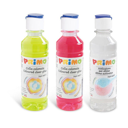 Primo Coloured clear glue Fluo slime set