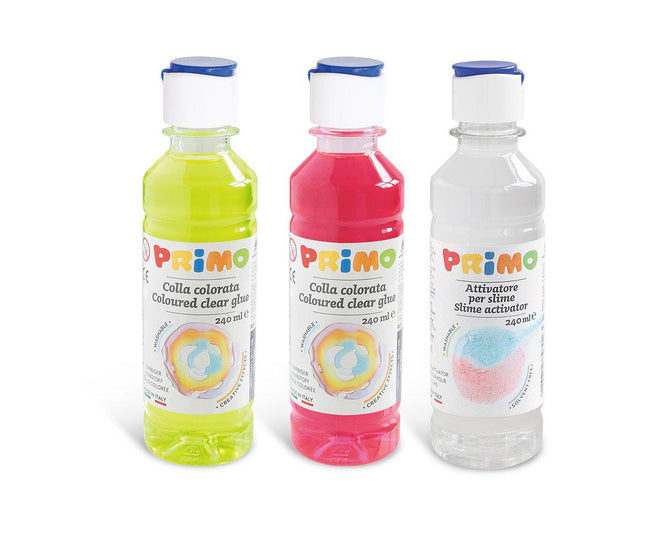 Primo Coloured clear glue Fluo slime set