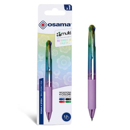osama Ballpoint 4 Multi Rainbow Pastel